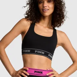 victoria's secret intimates Victoria's Secret Pink Seamless Reversible Sports Bra Black-picture-16