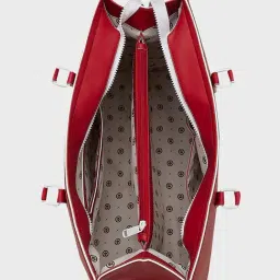 Caprese Red Vivian Faux Leather Tote image 4