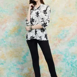 Melange By Lifestyle Black Regular Fit Printed Kurtis image 4