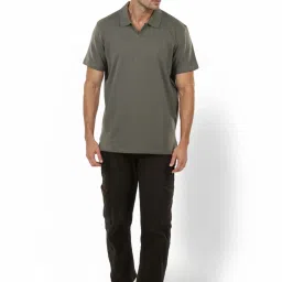 celio Celio* Grey Space Regular Fit Polo T-Shirt image 4