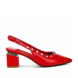 London Rag Women's Red Back Strap Sandals image 3