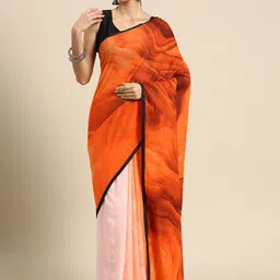 BUTA BUTI Abstract Printed Cotton Saree-image-12