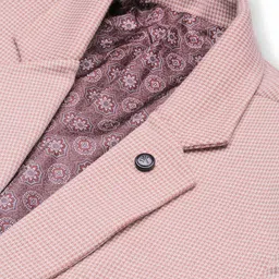 SHOWOFFFF Self-Design Slim Fit Notched Lapel Collar Single-Breasted Blazer image 5