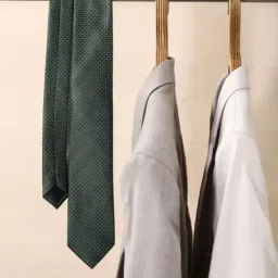 Louis Philippe Green Embroidered Tie-picture-21