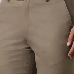 Louis Philippe Brown Regular Fit Trousers image 4