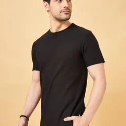 7 Alt by Pantaloons Jet Black Cotton Slim fit T-Shirts-picture-19