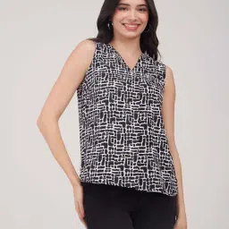 Fablestreet Black Printed Top-image-14