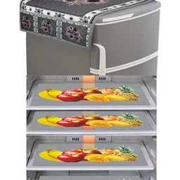 LooMantha Fridge Top Cover With Utility Pockets & Fridge Mats-picture-11