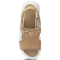 TRYME Women's Beige Sling Back Sandals image 4