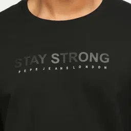 Pepe Jeans Black Cotton Regular Fit Printed Sweatshirt image 4