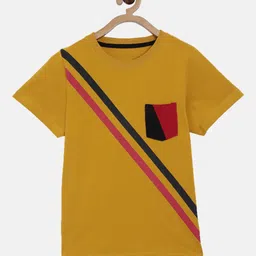 3PIN Boys Mustard Solid Round Neck T-shirt-picture-23