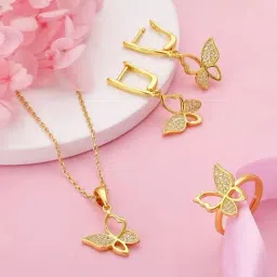 GIVA 925 Sterling Silver Golden Set for Women-image-32