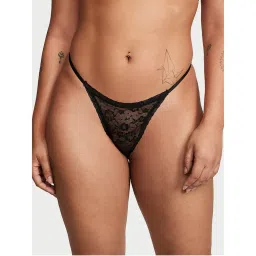 victoria's secret intimates Victoria's Secret The Lacie Lace String Thong Panty Black-picture-15
