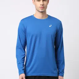 Asics Sky Blue Regular Fit Sports T-Shirt-image-2