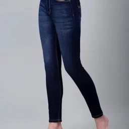 Cantabil Dark Blue Skinny Fit Mid Rise Stretchable Jeans image 3