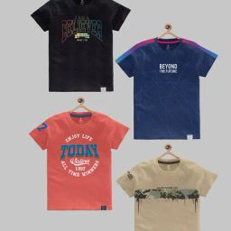 Codez Kids Multicolor Printed T-Shirt (Pack Of 4)-picture-24