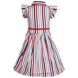Wish Karo Kids Multicolor Striped Frock image 3