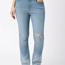 Being Human Women Slim Fit Low Distress Light Fade Jeans-picture-15