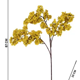 TAYHAA Yellow 2 Pieces Artificial Flower With Pot image 5