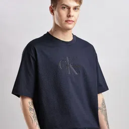Calvin Klein Jeans Men Brand Logo Printed Drop-Shoulder Sleeves Pockets T-shirt image 2
