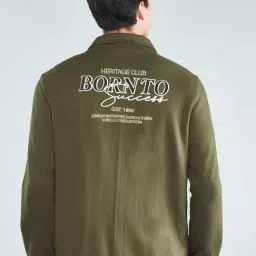 Hoversoul Olive Regular Fit Printed Sweatshirt image 2