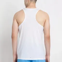 Adidas White Regular Fit Logo Printed Tank Tee image 2