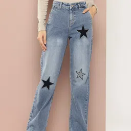 Harvard Women Straight Fit Printed Jeans-picture-34