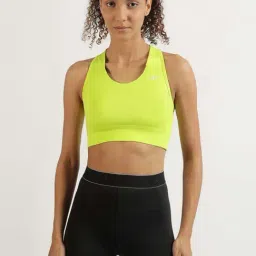 Reebok Green Regular Fit Sports Bra-image-89