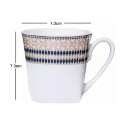 Sonaki White Bone china Tea & Coffee Mug - Set of 6 image 4