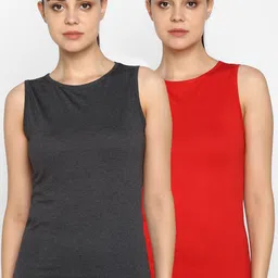 appulse Women Pack of 2 Slim Fit Solid Round Neck T-shirts-picture-12
