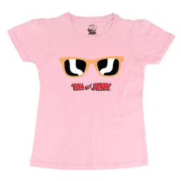 tom & jerry Tom  Jerry Girls Pink Printed Cotton Pure Cotton T-shirt-picture-15