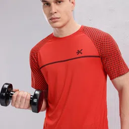HRX by Hrithik Roshan Brand Logo & Geometric Printed Rapid-Dry Training T-shirt-picture-10