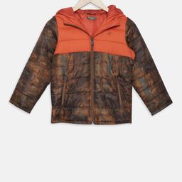 t-base Boys Brown Printed Lightweight Puffer Jacket-picture-34