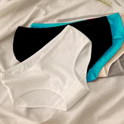 ORLIZEA Set Of 3 Cotton Blend Hipster Briefs-picture-31