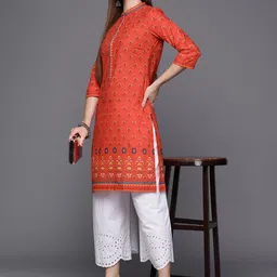 Biba Cotton Ethnic Motifs Print Kurta-picture-16