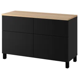 ikea bestå Storage combination w doors/drawers, black-brown/Lappviken/Stubbarp black-brown, 120x42x76 cm-picture-17