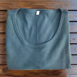 Organic Chics Pack Of 2 Waffle Textured Scoop Neck Tank Vests image 4