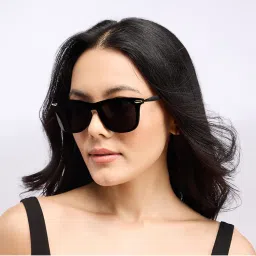 Twenty Dresses by Nykaa Fashion Black Square Shaped Wayfarer Sunglasses-picture-16