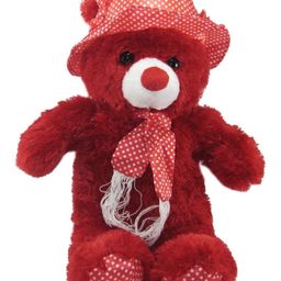 Tickles Teddy with Hat Soft Stuffed Plush Toy for Kids Boys & Girls Birthday Gift (Color: Red; Size: Length 45 cm)-picture-31