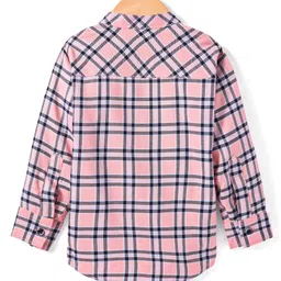 Dapper Dudes Full Sleeves Checked Shirt - Peach image 3