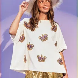 StyleCast Oversized Graphic Round Neck T-shirt-image-92