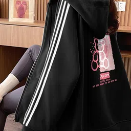 JC Mode Women Striped Sporty Jacket image 4