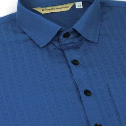 RAJUBHAI HARGOVINDAS Woven Design Shirt Collar Cotton Pathani Kurta image 2