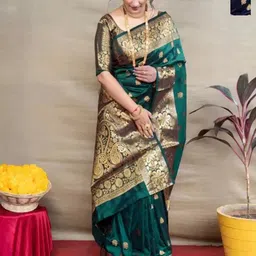 KALINI Woven Design Zari Pure Silk Saree-picture-27