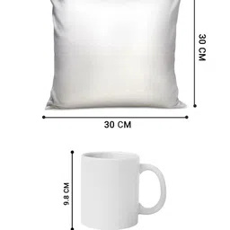 Tied Ribbons Brown & Beige Valentine Cushion and Mug Gift Set image 4