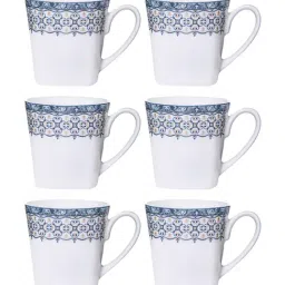 Sonaki White Bone china Tea & Coffee Mug - Set of 6 image 3