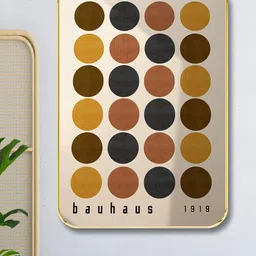 SAF Brown & Mustard Wooden Wall Art-image-32