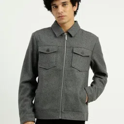 United Colors of Benetton Light Grey Regular Fit Jacket-picture-17