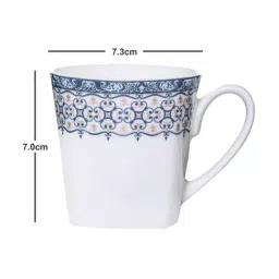 Sonaki White Bone china Tea & Coffee Mug - Set of 6 image 4