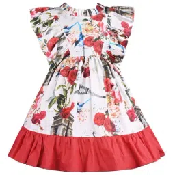 Wish Karo Kids White Floral Frock-image-86
